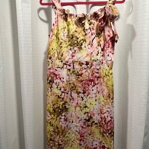 LOFT Vibrant Multi Color Dress In size 6